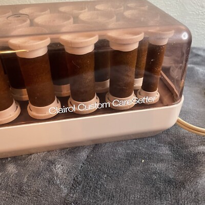 Vintage Clairol Custom CareSetter Electric Hair Rollers - Brown/White s-l400.jpg main image 3