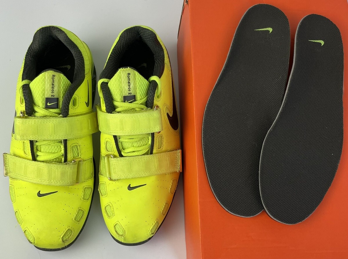 Nike Romaleos 2 Volt Weightlifting Shoes Men’s Size 12 476927-730 Powerlifting Nike Mens Romaleos 2 476927-010 Black Leather Weightlifting  main image 3
