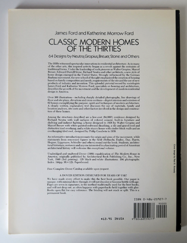 CLASSIC MODERN HOMES OF THE THIRTIES: 64 DESIGNS BY By James Ford & Katherine - Imagen 2 de 10