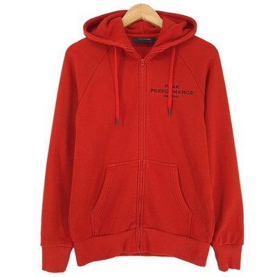 Peak Performance Vintage Hoodie Pullover Sweatshirt Rot Od5 Größe S