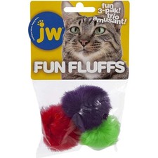 JW Fun Fluffs Cat Toy   Interactive Plush Play Toy for Cats of All Ages  NEW
