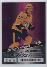 2024 Upper Deck Credentials Debut Ticket Access Pink 25/50 Zachary L'Heureux 2fn