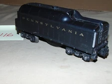 LIONEL O PENNSYLVANIA TENDER WITH SOUND WHEEL. MAKES SOUND AS ROLLS ALONG   #116