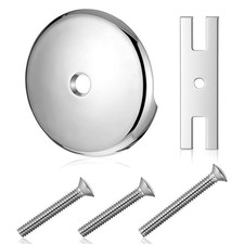 Universal Bathtub Drain One Hole Overflow Faceplate, Stainless Steel Single Hole