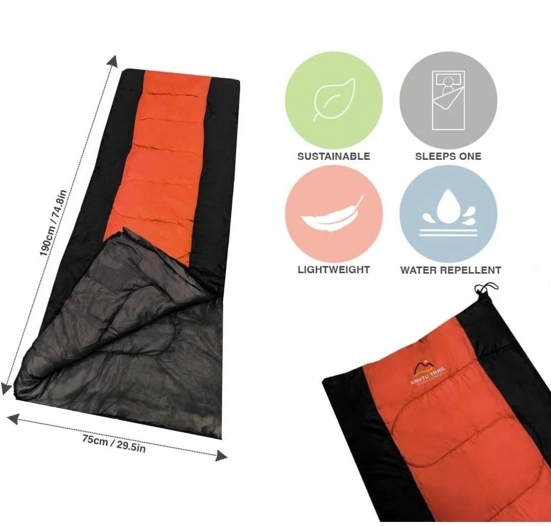 KAYTU Envelope Sleeping Bag For Adults & Kids , Warm For Camping, Hiking