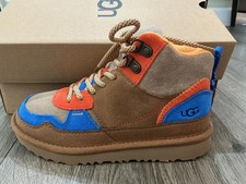 UGG Australia Boys Highland Hi Heritage Boots Sneakers Brown Leather Size 1