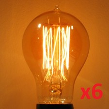 6-pack LUMIN 30W A19 Edison Antique Light Bulbs Squirrel Cage Filament bulb