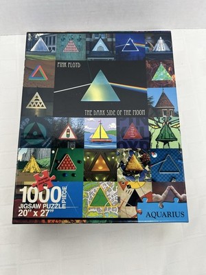 NEW 1000pc Aquarius Puzzle Pink Floyd Dark Side of the Moon Designs HTF (P)
