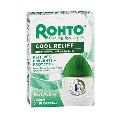 Cooling Eye Drops Cool Relief 0.4 Oz By Rohto