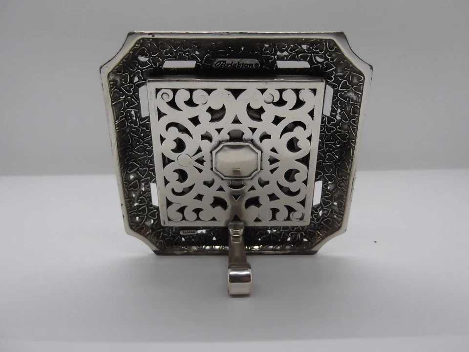 Brighton Reloj de Mesa de Cuarzo Filigrana Ornamentado Abrigo Plateado Decoración de Escritorio Sin Probar Foto 4 de 4