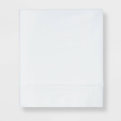 California King 400 Thread Count Performance Flat Sheet White - Threshold