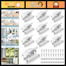 10 Pack Window Sash Locks - Cam Action White Latches for Double Hung Sliding W