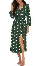 VINTATRE Women Kimono Robes Long Knit Bathrobe Lightweight Soft Knit Sleepwea...