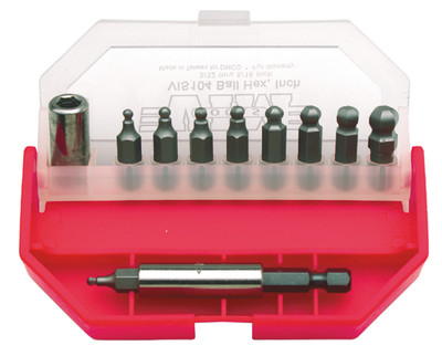 VIM TOOLS VIS104 Inch Ball Hex 3/32  thru 5/16  11 Pc set