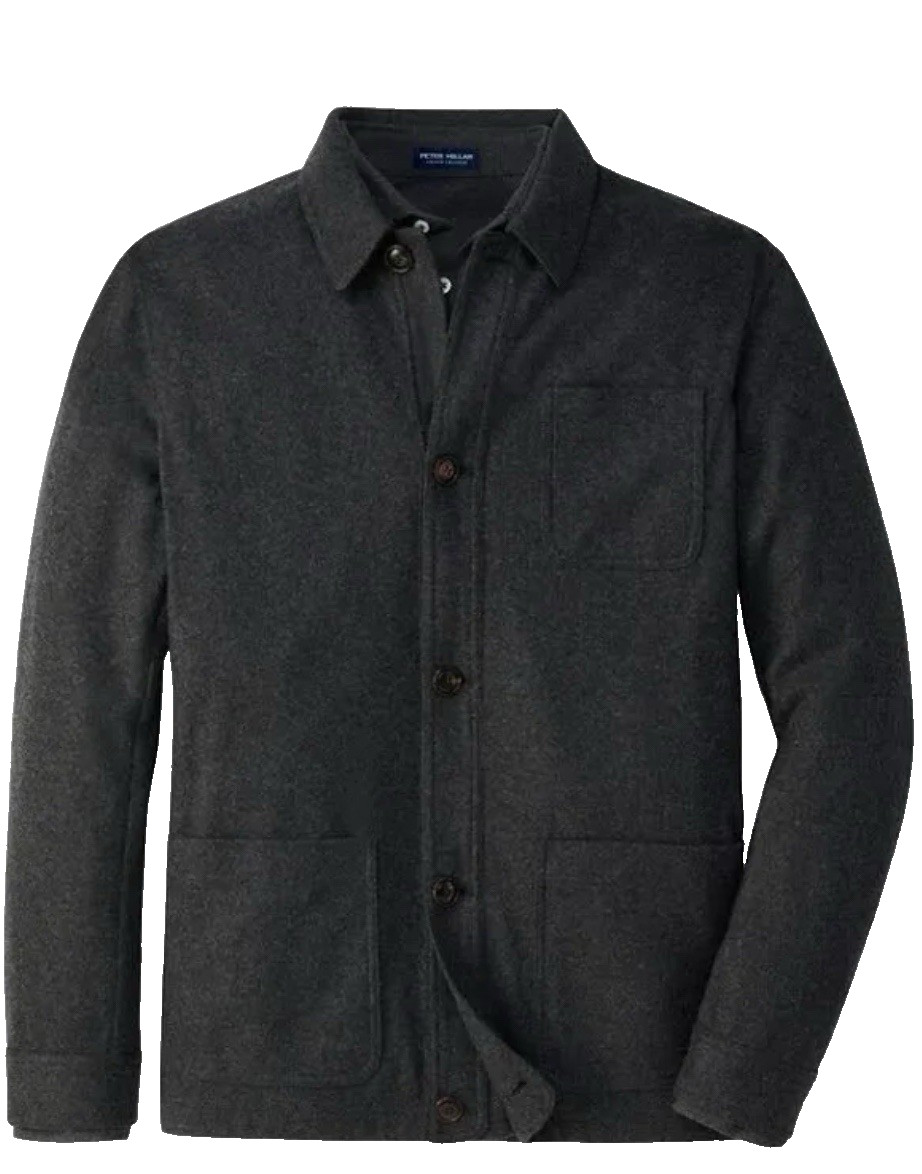 Peter Millar Mens Charcoal Artisan Crafted Cashmere Chore Coat Sz US 2XL 1295 117590₽