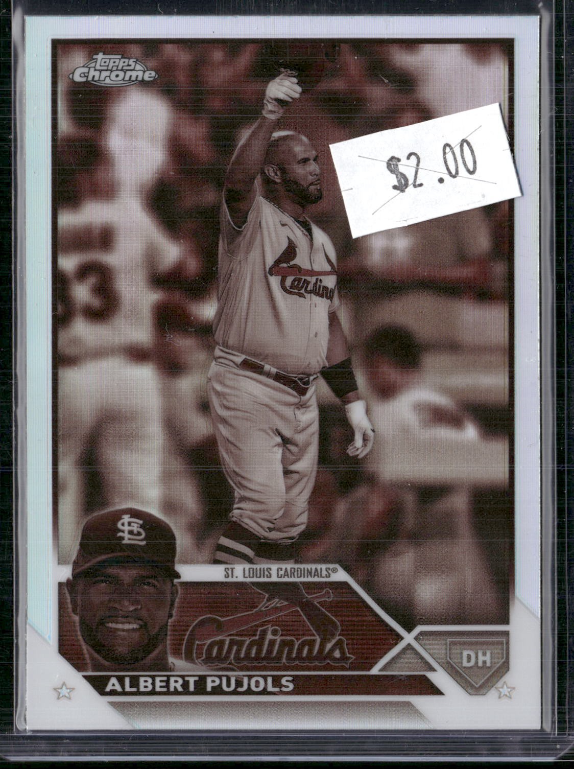 2023 Topps Chrome #143 Albert Pujols Sepia Refractors