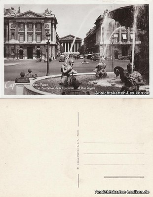 CPA Paris Les Fontaines de la Concorde et Rue Royale 1960