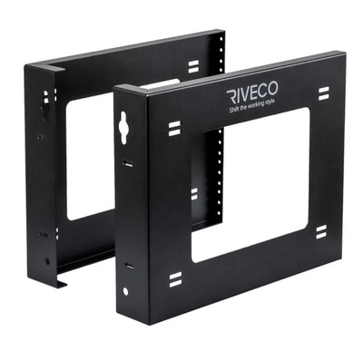 RIVECO 6U Open Frame Rack Wall Mount & Desktop Mount No Assembly Required