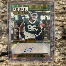 2024 Contenders Leonard Taylor III Rookie Ticket Green Variation Auto #156 Jets