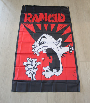 Rancid Banner Flag 3x5 Punk Rock Band Fan Decor Concert Man Cave