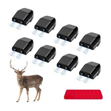 Dickno 8 PCS Deer Whistles for Car, Automotive Warning 8 PCS, Black