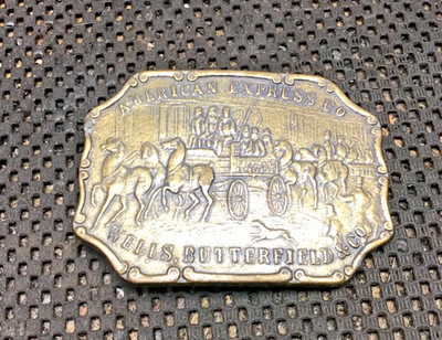 American Express Co Wells Butterfield and Co Retro Vintage Gürtelschnalle 27166T149