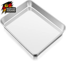 Edelstahl Backblech 31,5x24,8x5cm tief langlebig, antihaftfrei, spülmaschinenfes