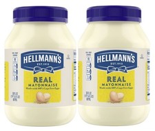 2 pack Hellmann's Real Mayonnaise Gluten Free, Sandwich Spread Condiments, 30