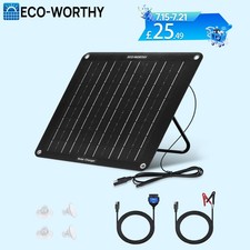 UpgradeECO-WORTHY 10W 12V Solar Car Battery Trickle Charger with Bracket OBD