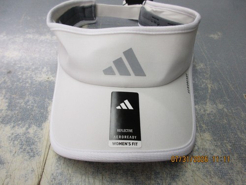 New Adidas Women’s Superlite 3 Aeroready Reflective Visor Hat White FREE Ship