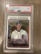 2005 Justin Verlander Topps Chrome PSA 9 Rookie Auto