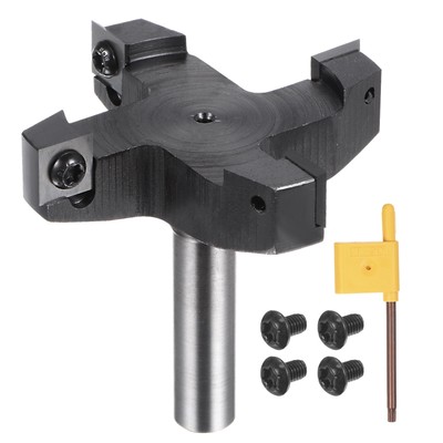 CNC Spoil Board Surfacing Router Bit 3'' Dia 1/2'' Shank Cutting Tool Carbide Tip