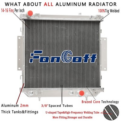 Aluminum Radiator For Jeep Grand Cherokee II WJ WG 2,7 CRD 2001-2005 #52079971