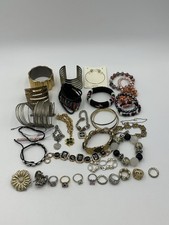 Costume Jewelry Lot 27 Bracelets 11 Rings Fashion Bangles Cuffs Mixed Styles