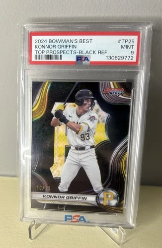 2024 Bowman's Best Konnor Griffin Black Refractor /10  PSA 9  🔥FUTURE ROY🔥