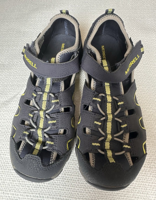 Merrell Hydro H2O Hiker Boys Sport Sandal US 6M Hook & Loop Gray/Yellow