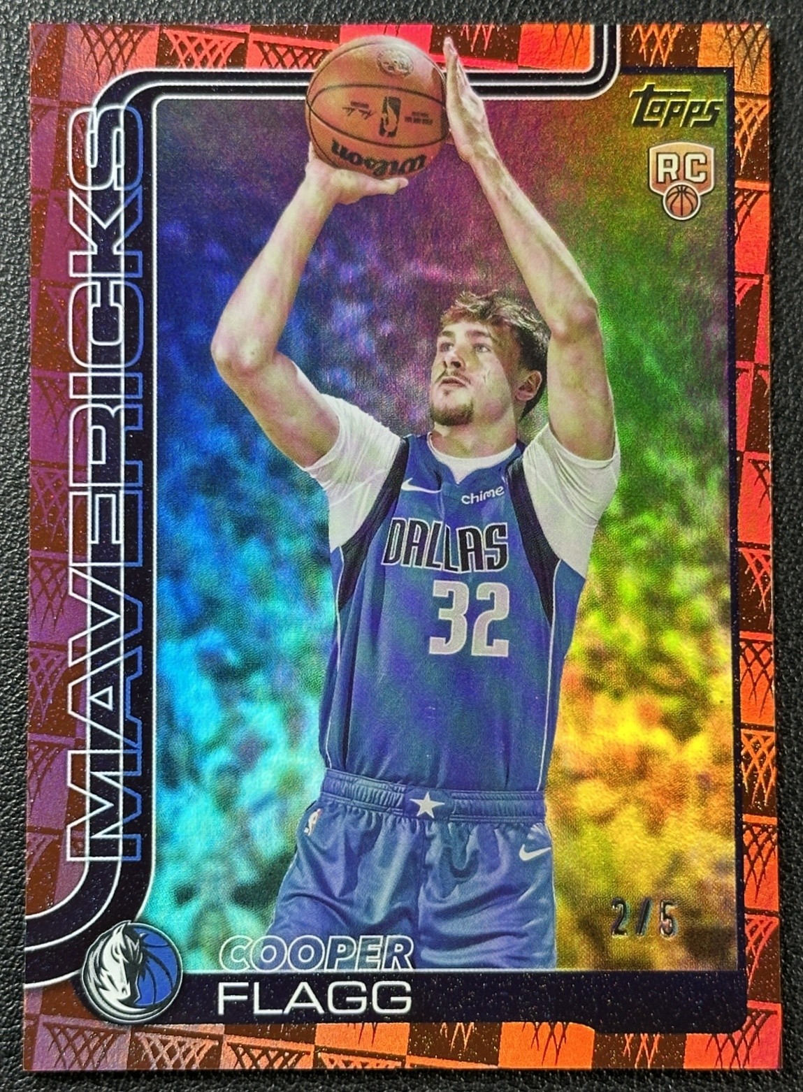 COOPER FLAGG 2025-26 TOPPS BASKETBALL #201 ROOKIE SEASON TIP-OFF RED FOIL RC 2/5