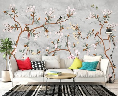 3D Flower Branch A538 Wallpaper Wall Murals Removable Self-adhesive Amy