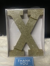   Gold Glitter Letter - X: Home Decor And Decoration 9 X 7 in. 