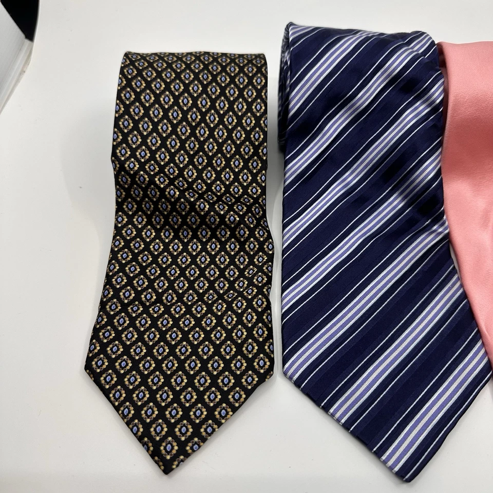 Brioni галстук лот из 4 мужской многоцветный шелк абстрактный сделано в Италии дизайнер - Изображение 2 из 4