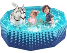 Jasonwell Foldable Dog Kiddie Pool - Hard Plastic Kids Paddling Pool Toddler..W1