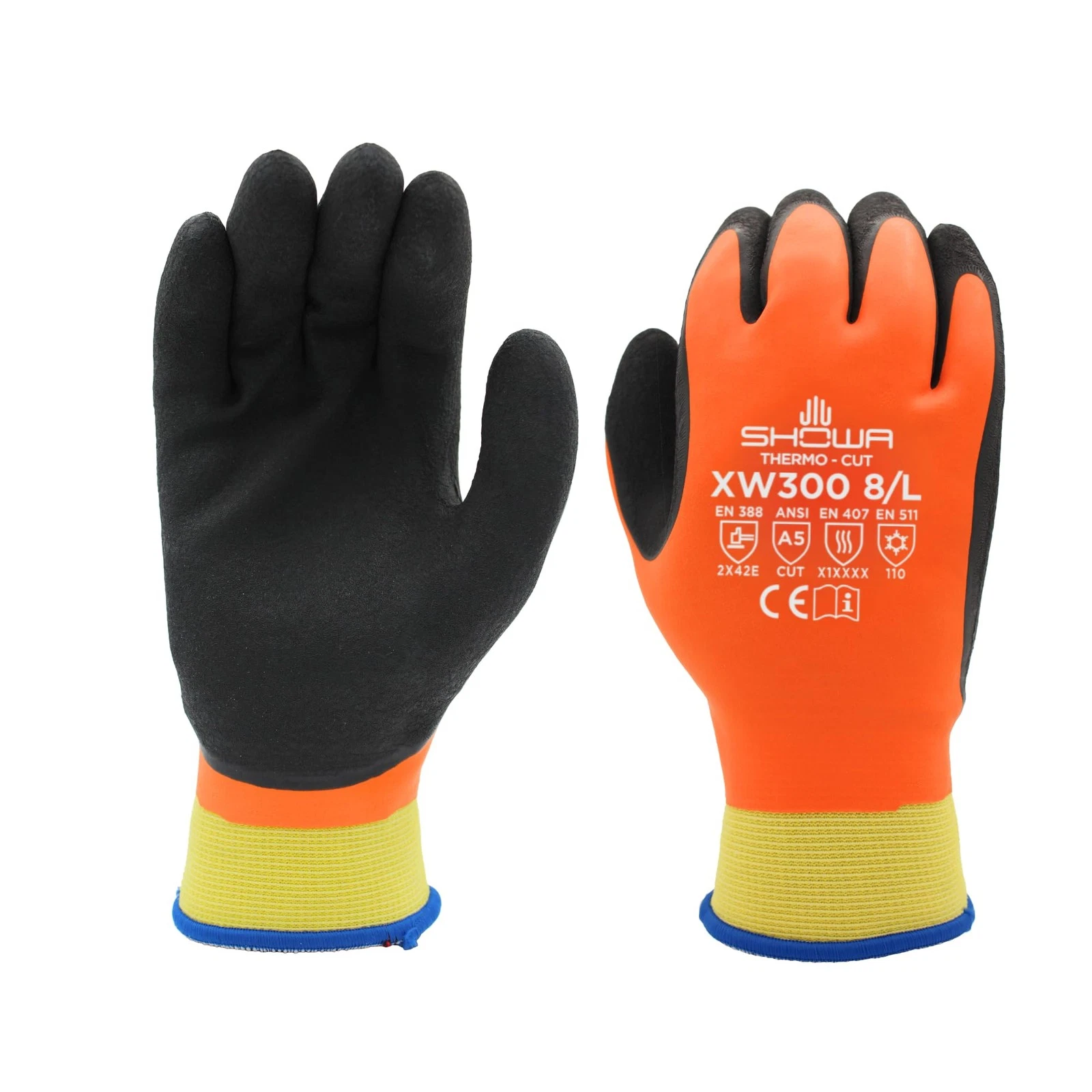 XW300 Insulated Winter Work Gloves, ANSI A5 Cut Resistant, Thermal Crinkle Gr...