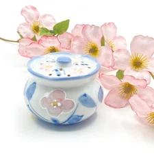Vintage Porcelain Potpourri Jar Ben Rickert Cherry Blossoms Made in Japan