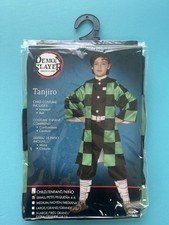 Tanjiro Demon Slayer Boys Anime Costume Size Sm 4-6 Halloween Kimetsu No Yaiba