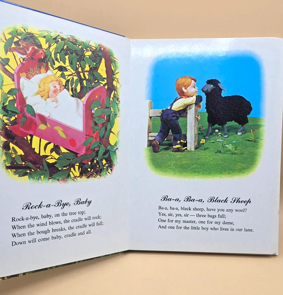 VTG 1981 MOTHER GOOSE A Puppet Storybook Grosset & Dunlap, Hardcover Book, VGC - Image 4 of 4
