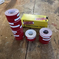 Vintage LABELON  Glossy EMBOSSING TAPE 1/2" x 12' Unused Rolls