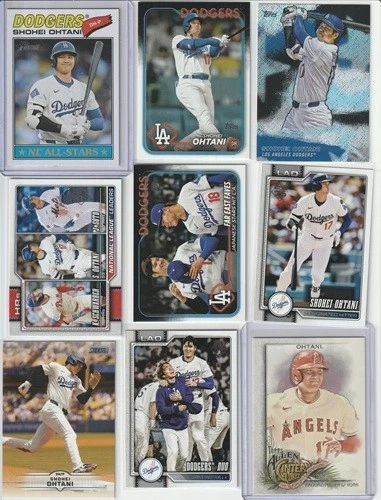 9 CARD LOT OF MISC. SHOHEI OHTANI  BASEBALL CARDS WITH NO DOUBLES