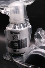2 Genuine Epson 502 Black Ink Bottle for ET-2700 ET-2750 ET-3700 ET-3750