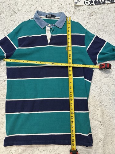 Polo Ralph Lauren Men Rugby Shirt Long Sleeve Green Blue Striped Large vintage by Ralph Lauren, Size L, $73 - Photo 6