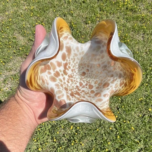 Hand Blown Art Glass - Vintage Mid-Century Modern Italian Art - Murano Style